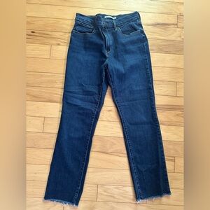 Levi's High Rise 724 Straight Jeans - Dark Blue